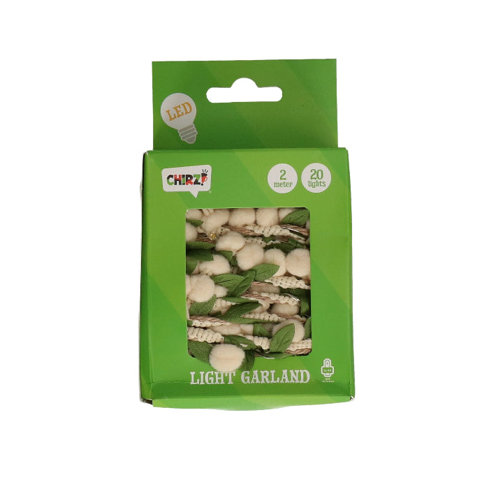 Lichtsnoer Pom-Pom Rood LED 2m 