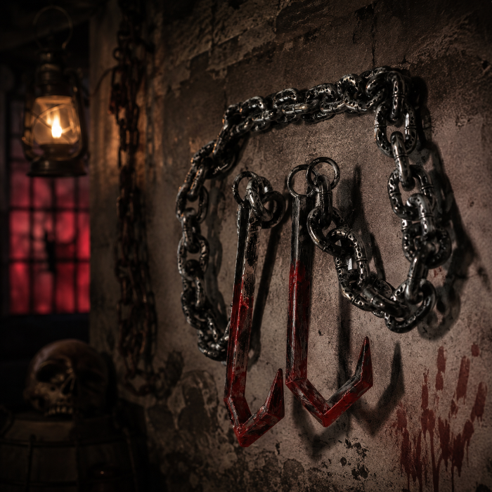 Vleeshaak Halloween decoratie grijs
