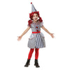 Kostuum - Halloween - creepy clown - meisje - maat L