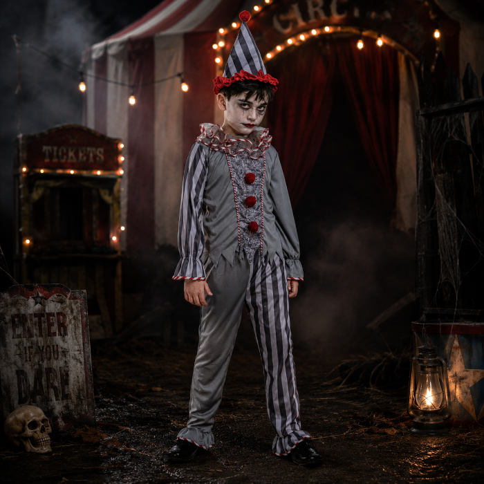 Kostuum Halloween creepy clown jongen 6-8 years