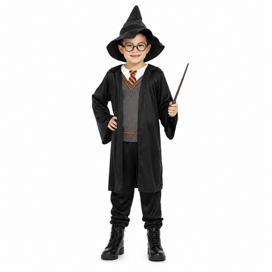 Kostuum Halloween tovenaar jongen maat L