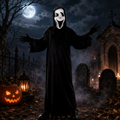 Kostuum Halloween reaper kind maat L