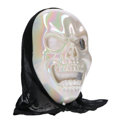 Masker - Halloween - skelet - wit - holografisch