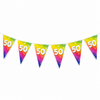 Vlaggenlijn regenboog  50 jaar - 6m (15 vlaggen)