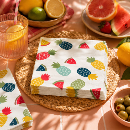 Servetten fruit print - 20 stuks