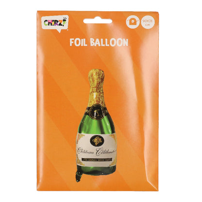 Folieballon_champagnefles_groen_goud