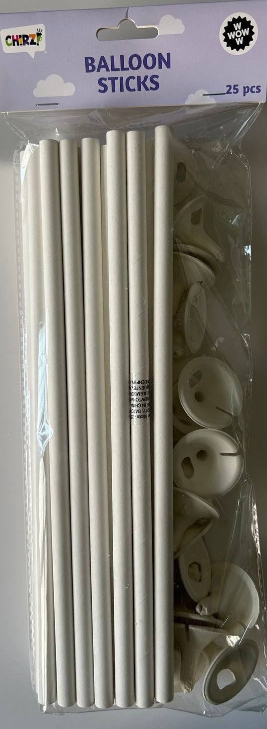 Ballonstokjes 25 stuks
