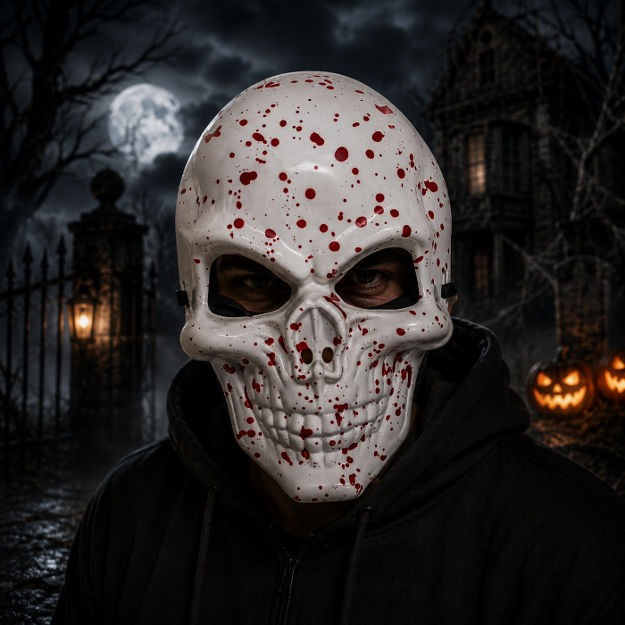 masker-schedel-bloed