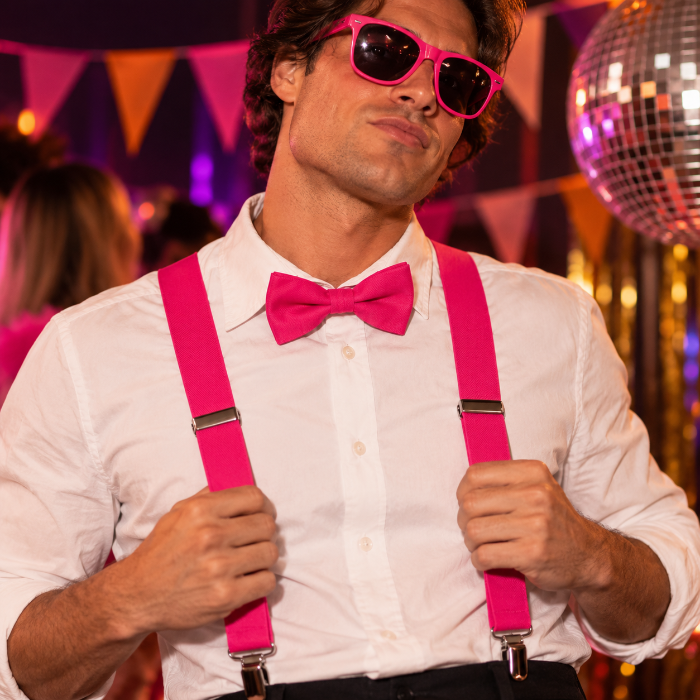 Bretels neon roze