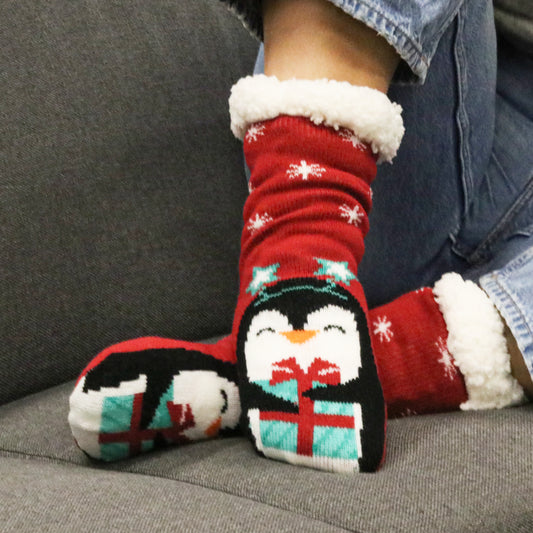 sherpa-sokken-pinguin-rood-maat-36-43