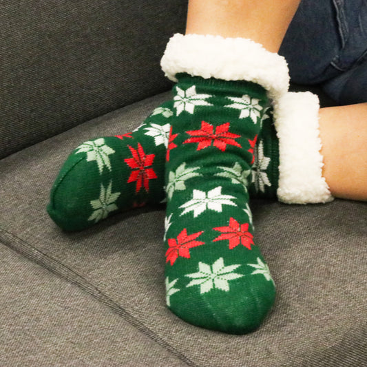 sherpa-sokken-ijssterren-groen-maat-36-43