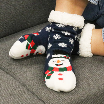 sherpa-sokken-sneeuwman-blauw-maat-36-43