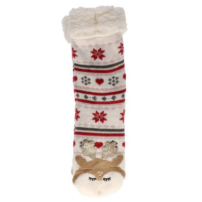  sherpa-sokken-hert-wit-rood-maat-36-43