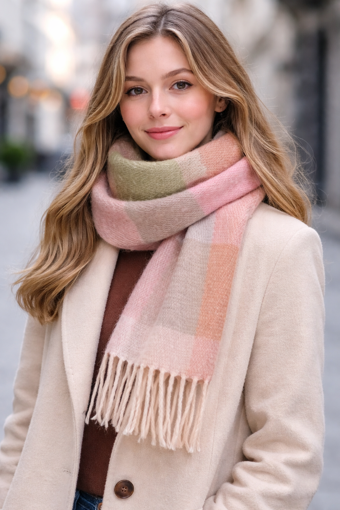sjaal-lichtroze-lichtgroen