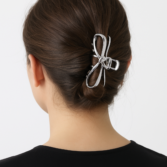 haarclip-strik-zilver