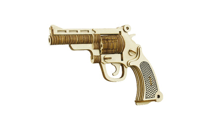 Houten-puzzel-Revolver