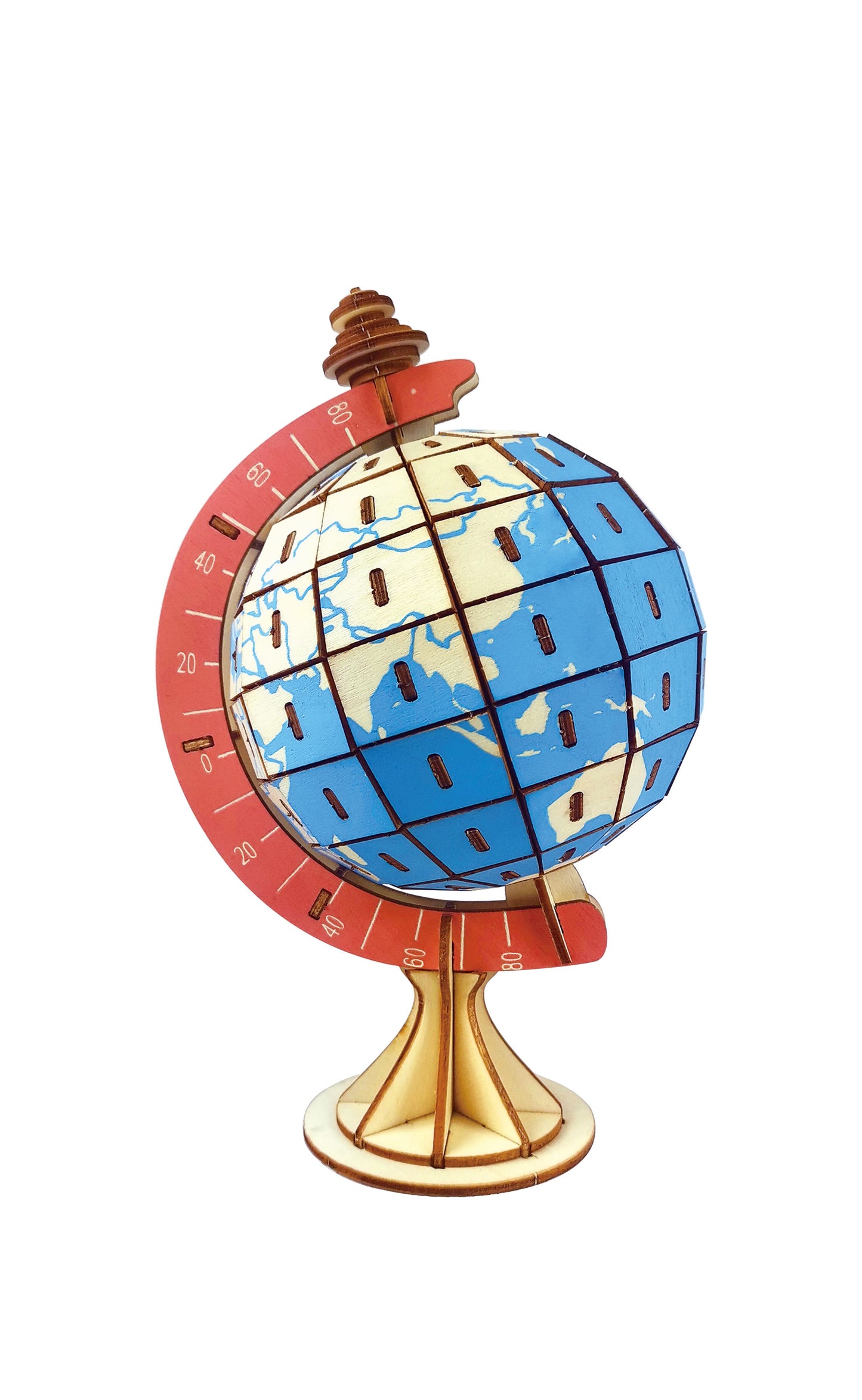Houten puzzel Wereldbol