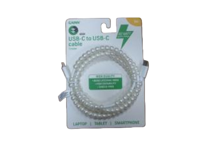 USB-C-USB-C kabel 1m parels wit