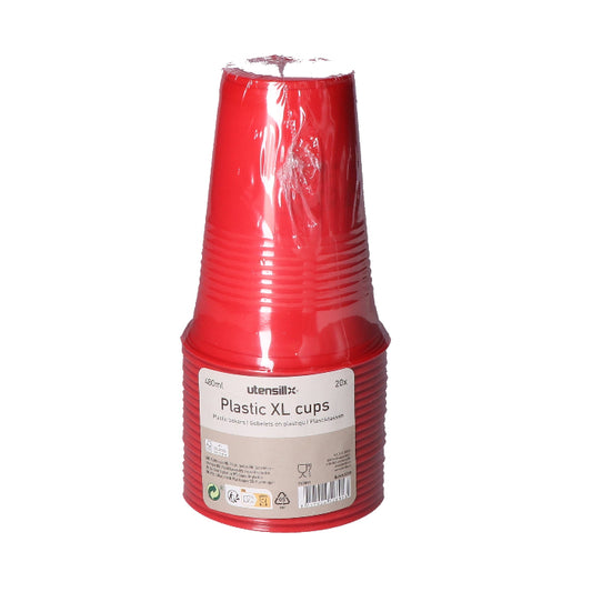 plastic-beker-xl-rood-480ml-20-stuks