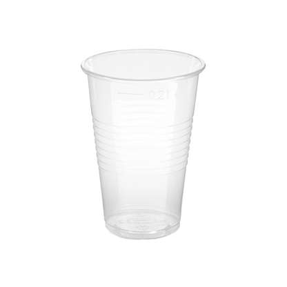 Bekers plastic wit – 50 stuks (200 ml)