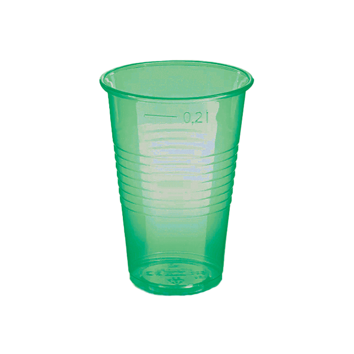 plastic-beker-groen-200ml-50-stuks