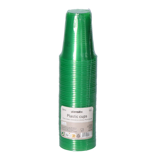 plastic-beker-groen-200ml-50-stuks