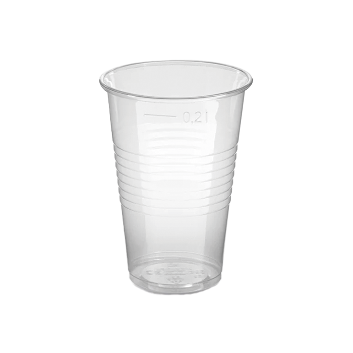 Bekers plastic transparant – 50 stuks (200 ml)