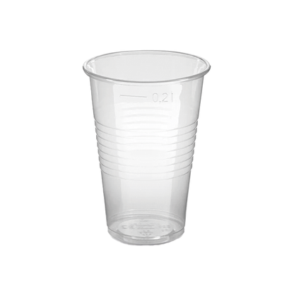 Bekers plastic transparant – 50 stuks (200 ml)