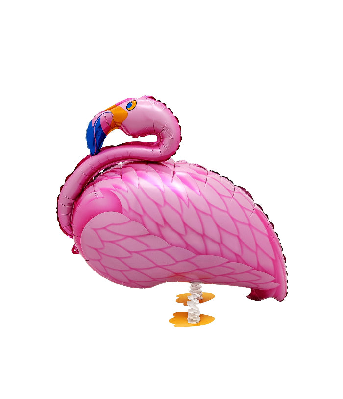 Folieballon wandelende flamingo