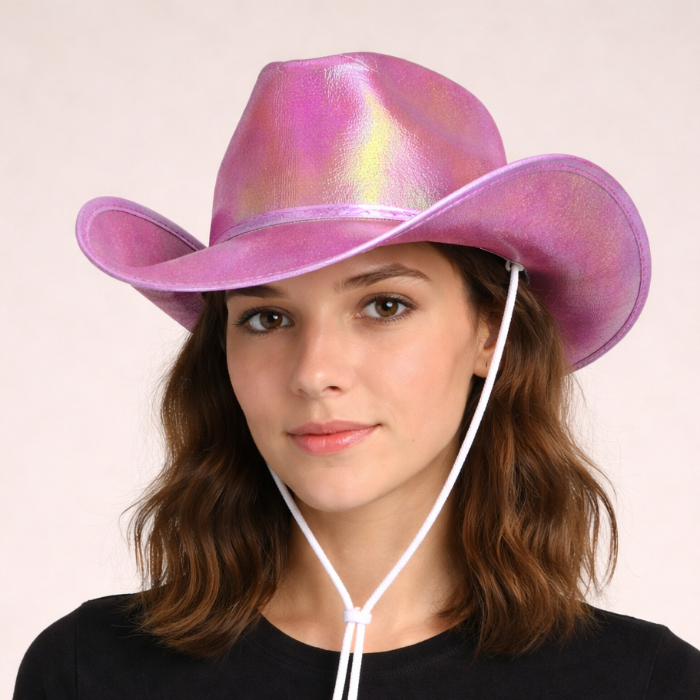 cowboyhoed-holografisch-roze