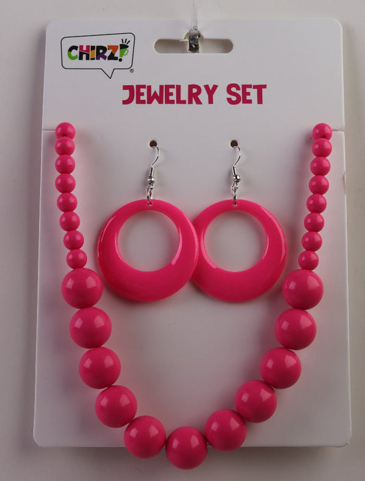 Sieradenset-neon-roze