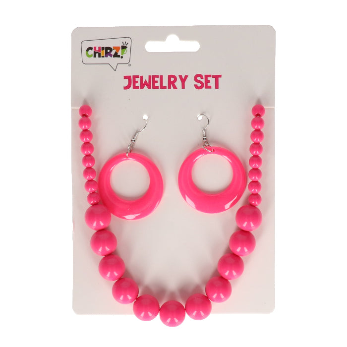 sieradenset-neon-roze