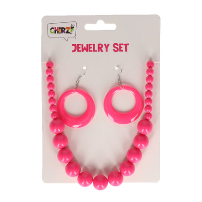 sieradenset-neon-roze