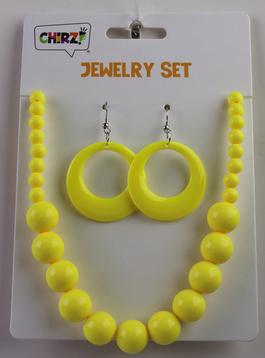 Sieradenset-neon-geel