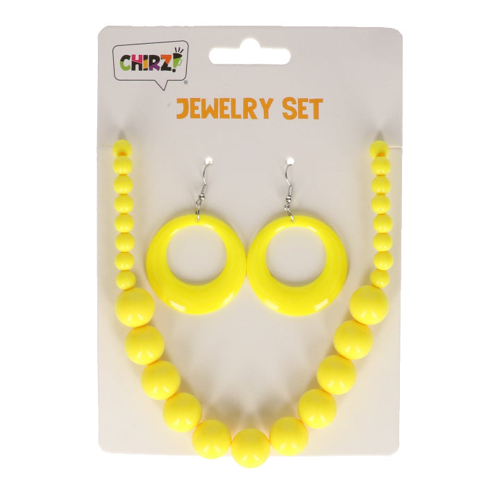 sieradenset-neon-geel