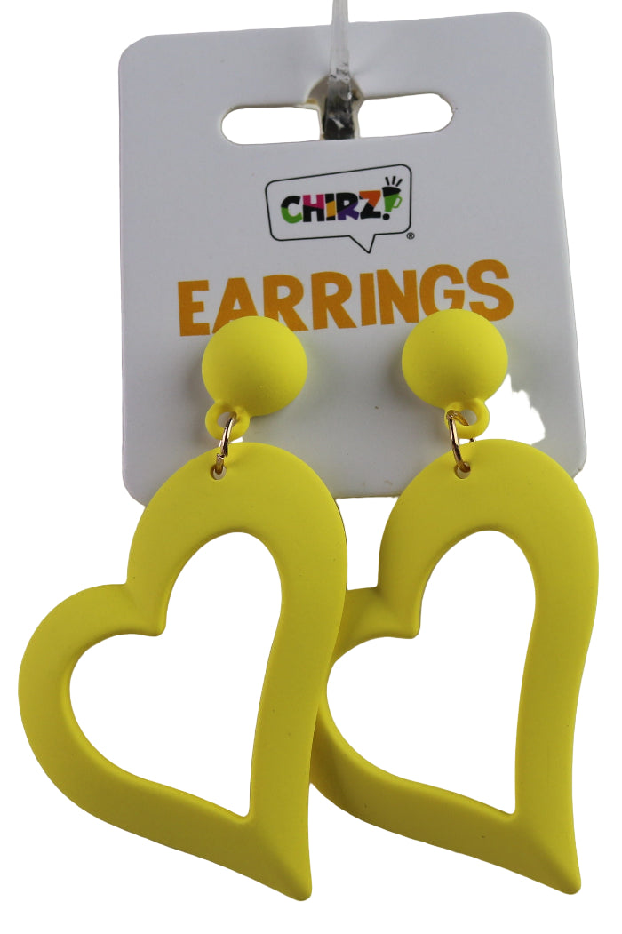 Oorbellen-hart-neon-geel
