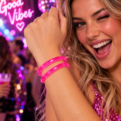 armbanden-neon-roze-set-2-stuks
