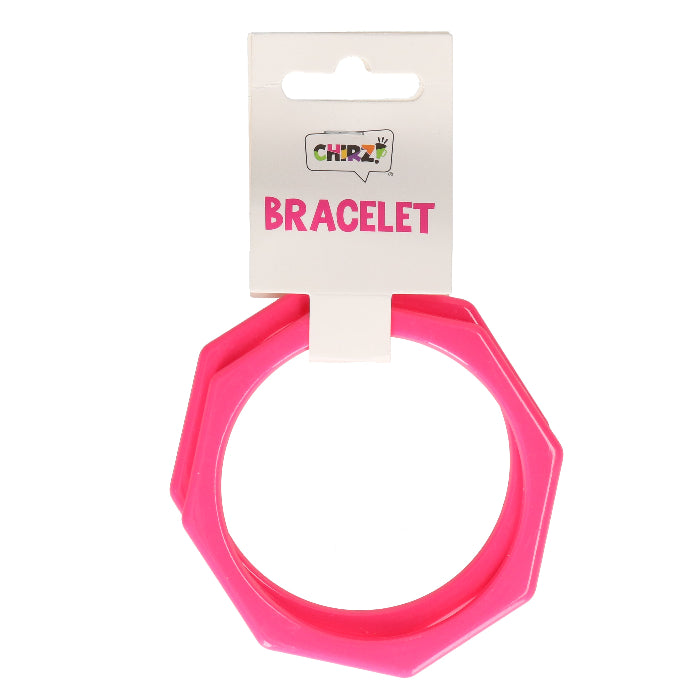 armbanden-hoekig-neon-roze-set-2-stuks