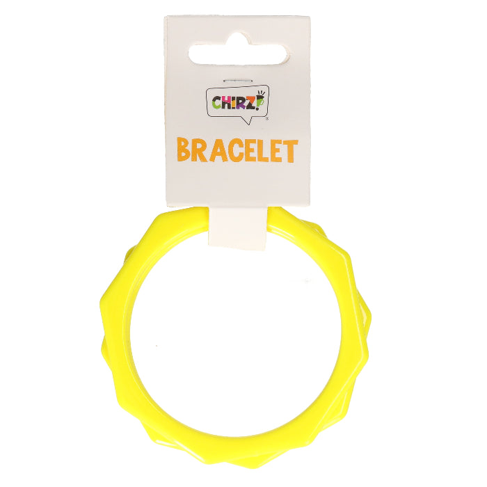 armbanden-hoekig-neon-geel-set-2-stuks