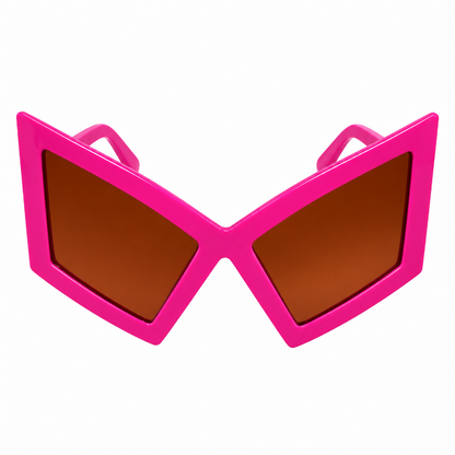 Partybril vlinder neon roze
