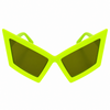Partybril vlinder neon geel