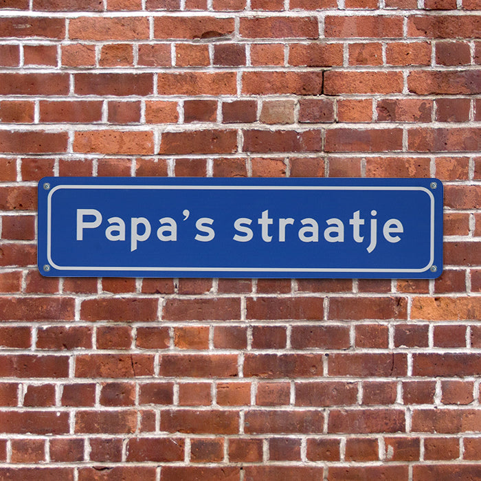 metalen-bord-papas-straat