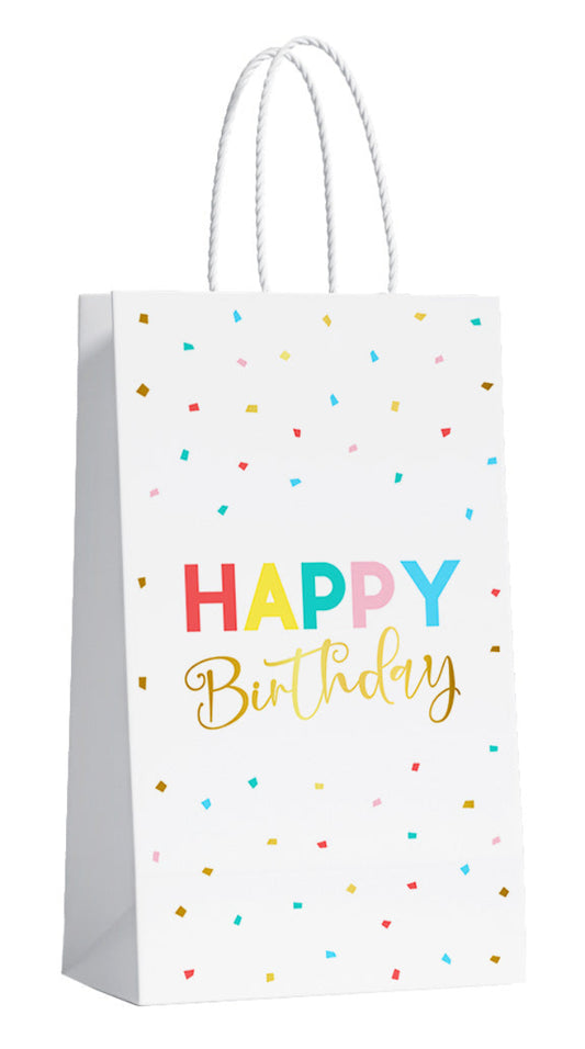 Cadeautasjes - 4 stuks - Happy Birthday