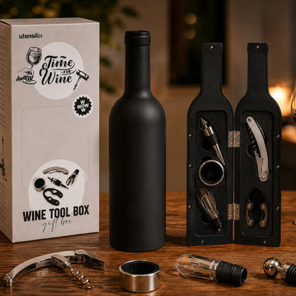 Wijn Accessoire Set Fles