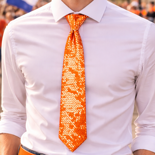 stropdas-pailletten-oranje-2