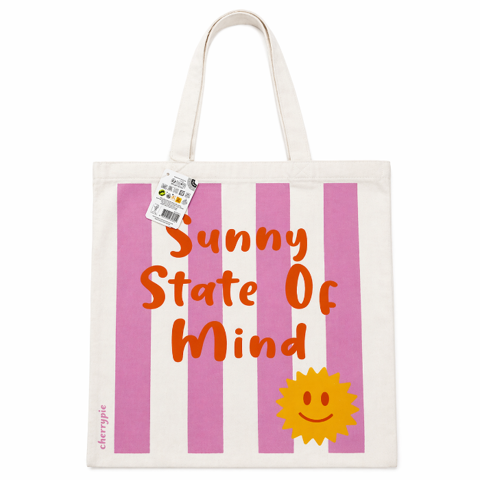 Wit-roze-gestreepte-strandtas-sunny-state-of-mind"