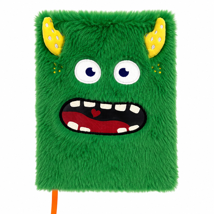 monster-pluizig-notitieboek-a5-groen