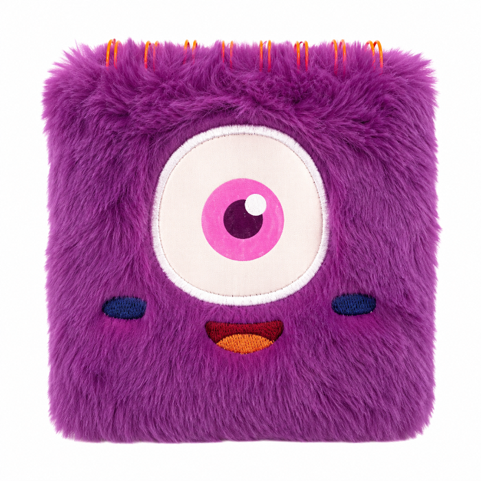monster-mini-pluizig-notitieboek-paars