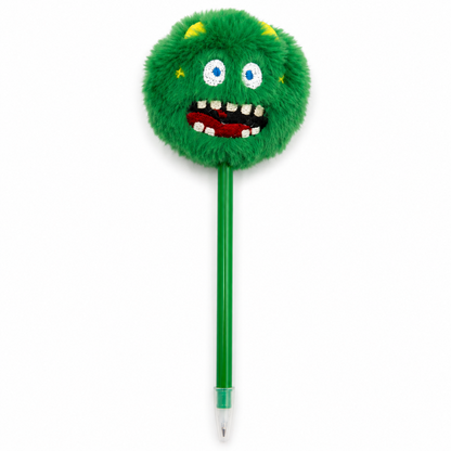 monster-pen-met-gezicht-groen