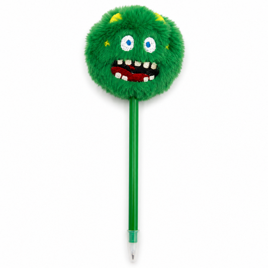 monster-pen-met-gezicht-groen